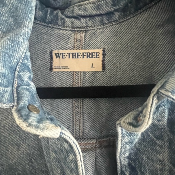 We The Free Washed Blue Denim Jumpsuit - Picture 2 of 4